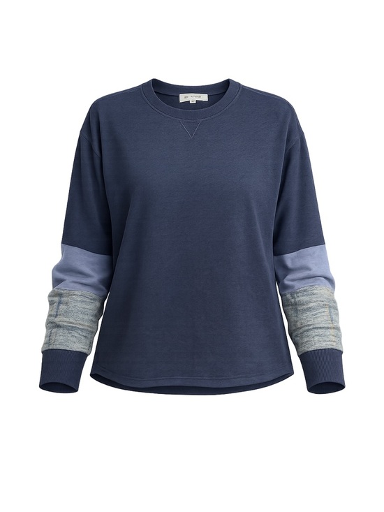 Hippie Rose Sweaters - Hippie Rose Juniors L Blue Plaid Sleeve Pullover Sweater Casual Fall
109